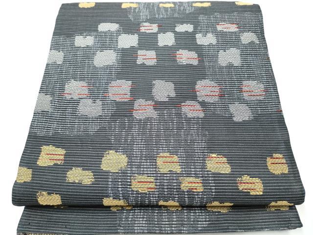 平和屋着物○両面 六通柄袋帯 幾何学文様 正絹 逸品 CAAY2600hy