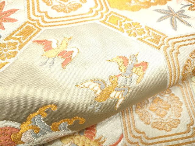 平和屋着物○皇室献上作家 北出与三郎 六通柄袋帯 唐織