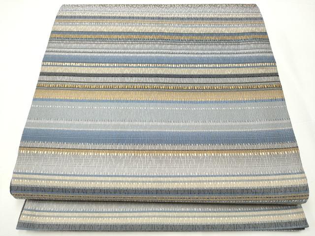 平和屋着物●両面　全通柄袋帯　横段文　正絹　逸品　CAAY2606hy