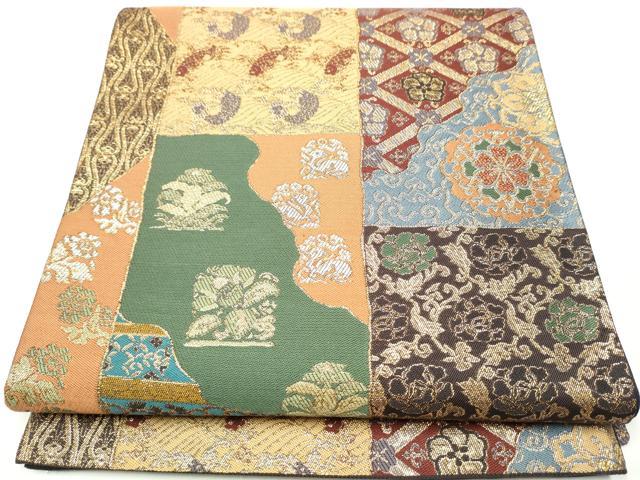 平和屋着物●六通柄袋帯　名物裂　金銀糸　正絹　逸品　CAAY2616hy