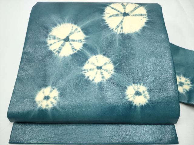 【未使用品】 総絞り(杢目絞り)宝尽くし 訪問着 未使用 鳳凰刺繍 袋帯セット ys7457027; 鳳凰に桜・笹・古典柄織り出し 袋帯【着】