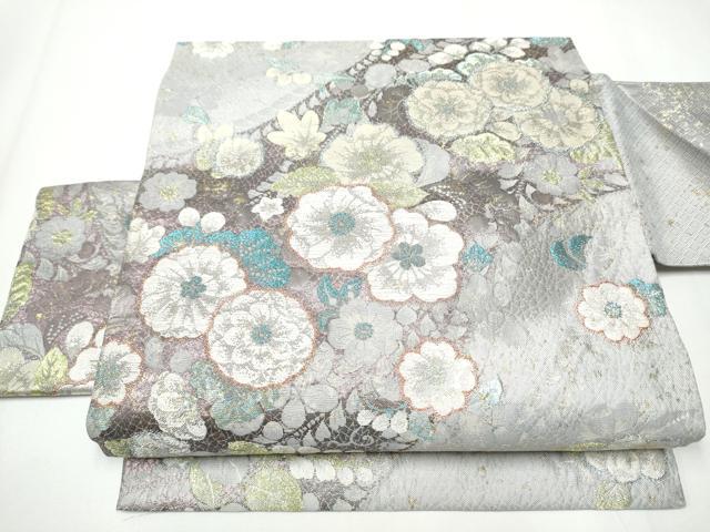 平和屋着物●つけ帯　辻が花　金糸　正絹　逸品　CAAY2654hy