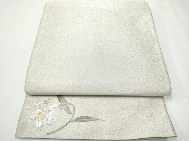 平和屋着物○六通柄 本袋帯 唐織 松鶴錦 金彩 正絹 逸品 CAAX0756yk 袋帯