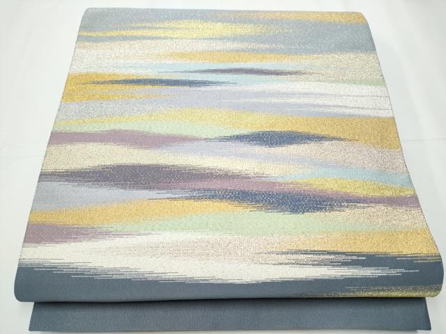 平和屋着物●爪掻き本綴れ　太鼓柄袋帯　霞文　金銀糸　正絹　逸品　CAAY2682hy