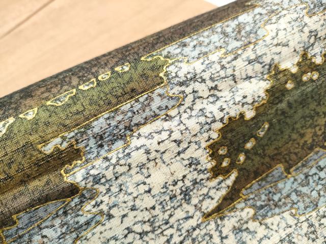 平和屋着物○日本工芸会正会員 大村禎一 六通柄袋帯 紬地