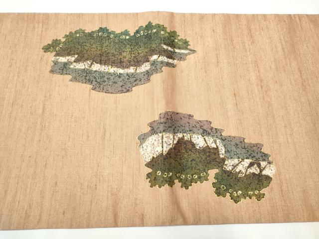 平和屋着物○日本工芸会正会員 大村禎一 六通柄袋帯 紬地