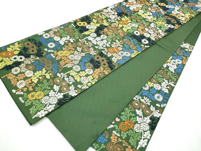 平和屋着物○六通柄袋帯 唐織 片山家蔵 菊 正絹 逸品 CAAY2704hy