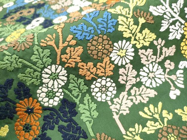 平和屋着物●六通柄袋帯　唐織　片山家蔵　菊　正絹　逸品　CAAY2704hy 平和屋着物○六通柄袋帯 唐織 片山家蔵 菊 正絹 逸品 CAAY2704hy