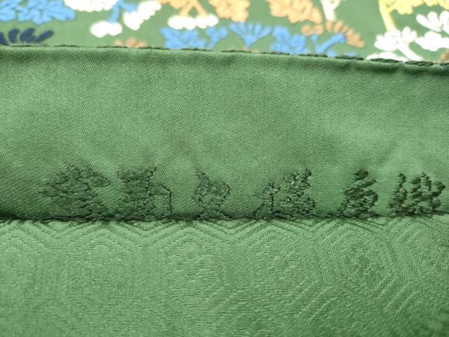 平和屋着物●六通柄袋帯　唐織　片山家蔵　菊　正絹　逸品　CAAY2704hy 平和屋着物○六通柄袋帯 唐織 片山家蔵 菊 正絹 逸品 CAAY2704hy