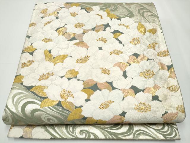 平和屋着物●六通柄袋帯　唐織　観世花水木　金銀糸　引箔　正絹　逸品　CAAY2740hy