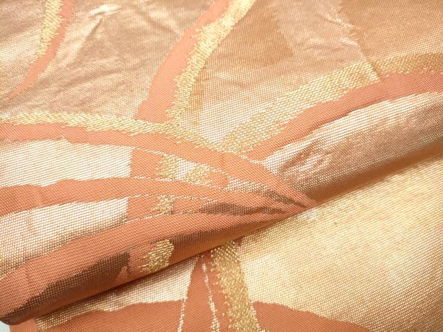 平和屋着物●西陣　川島織物　六通柄　本袋帯　枝葉文　金糸　引箔　正絹　逸品　CAAY2775hy 平和屋着物○西陣 川島織物 六通柄 本袋帯 枝葉文 金糸 引箔