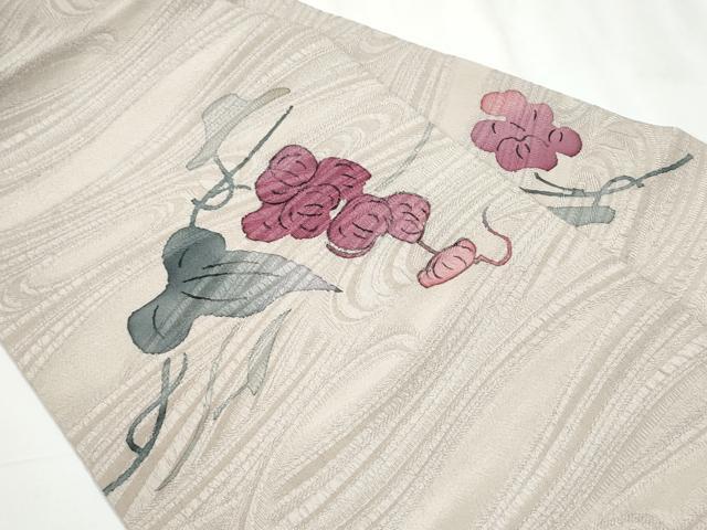 平和屋着物 和装小物 上質な帯揚げ10枚 手描き蔦の葉文 霞