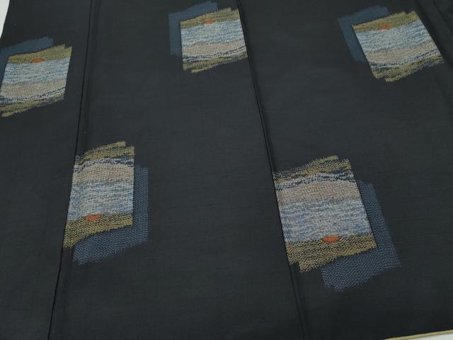 平和屋着物○本場大島紬 7マルキ 色紙重ね文 正絹 逸品 CAAY2821vf