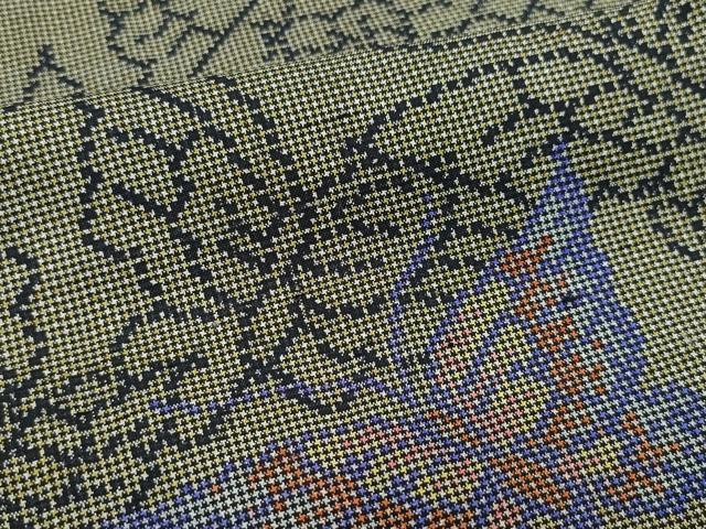 平和屋着物○本場大島紬 7マルキ 舞蝶文 正絹 逸品 CAAY2826vf