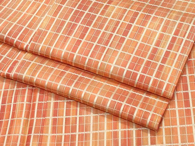 平和屋着物●上質なお召　吉野間道　正絹　逸品　CAAY2850vf