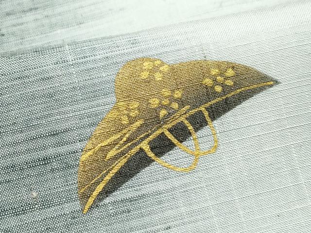 平和屋着物○訪問着 本場真綿絢結城紬 作家物 玩具文 金彩 証紙