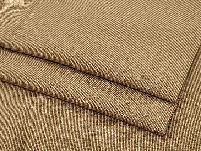 平和屋着物●江戸小紋　万筋　枇杷茶色×肌色　正絹　逸品　CAAY2910vf