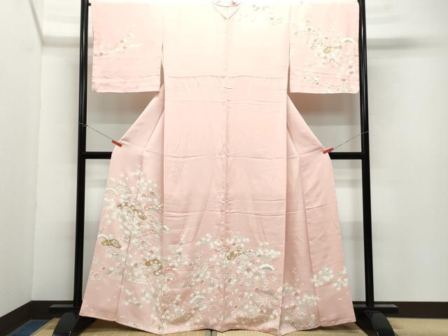 平和屋着物●訪問着　駒刺繍　松花文　金彩　鈴乃屋扱い　正絹　逸品　CAAY2950vf