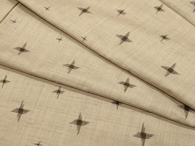 平和屋着物●風合いの良い紬　十字絣　正絹　逸品　CAAY2979vf