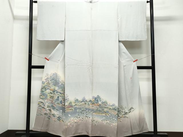 平和屋着物●本加賀友禅作家　浅野冨治男　色留袖　風景草木文　暈し染め　正絹　逸品　CAAY3004vf