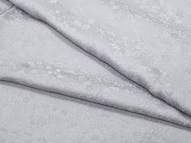 平和屋着物●上質な色無地　草花地紋　薄色　正絹　逸品　CAAY3026vf