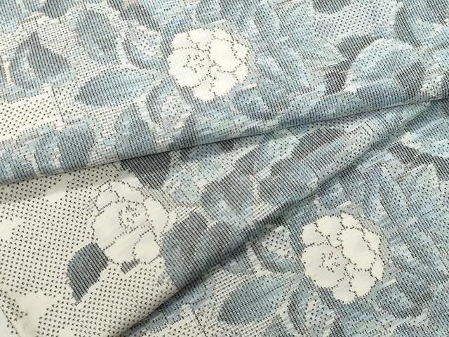 平和屋着物●都喜ヱ門　本場大島紬　白大島　7マルキ　草花文　総絣　藤絹織物謹製　正絹　逸品　CAAY3032vf