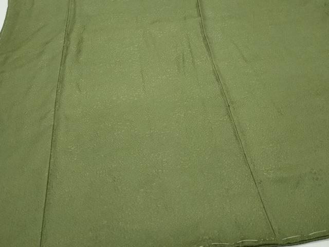 平和屋着物○上質な色無地 草花地紋 藍媚茶色 正絹 逸品 未