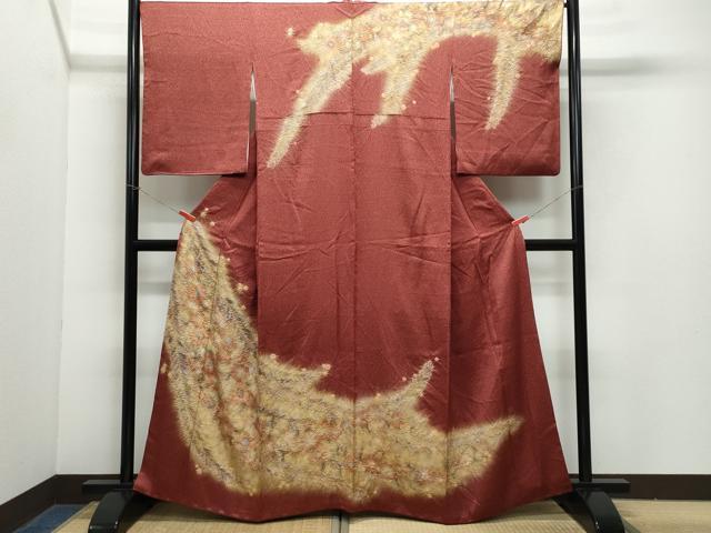 平和屋着物○訪問着 絞り 辻が花 金彩 やまと誂製 正絹 逸品