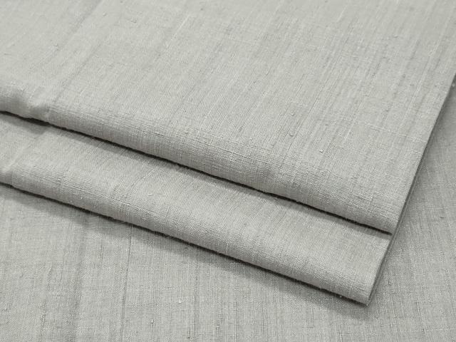 平和屋着物●本場結城紬　重要無形文化財　色無地　江戸鼠色　正絹　逸品　CAAY3200vf