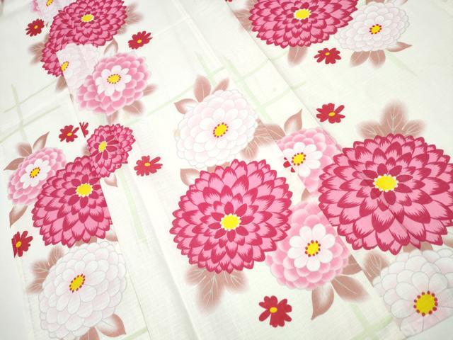 平和屋着物∴夏物　浴衣　綿紅梅　菊文　綿　逸品　CAAY4459ng 平和屋着物∴夏物 浴衣 綿紅梅 菊文 綿 逸品 CAAY4459ng