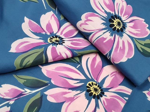 平和屋着物∴夏物　世界的ファッションデザイナー　山本寛斎　kansaiブランド　浴衣　枝花文　綿　未使用　逸品　CAAY4467ng