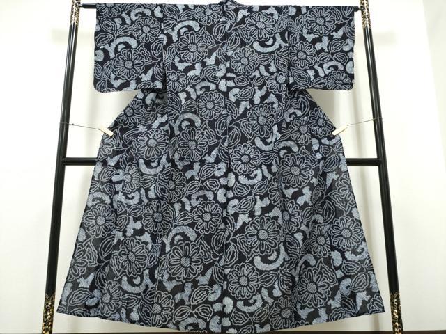 平和屋着物∴夏物　浴衣　有松鳴海絞り　菊唐草文　綿　逸品　未使用　CAAY4469ng