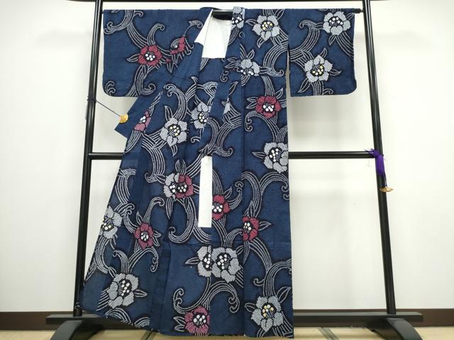 平和屋着物∴夏物 浴衣 有松鳴海絞り 舞花文 綿 逸品 CAAY4531ng