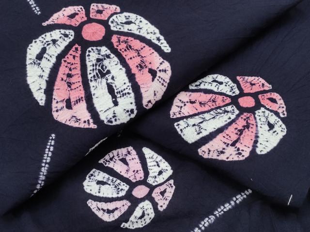 平和屋着物∴夏物　浴衣　有松鳴海絞り　鞠　綿　逸品　未使用　CAAY4564ng