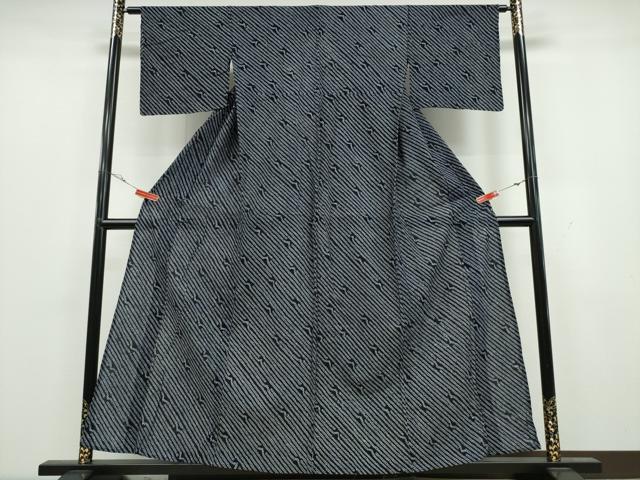 平和屋着物∴夏物　浴衣　有松鳴海絞り　変わり斜線文　綿　逸品　CAAY4570ng 平和屋着物□極上 夏物 浴衣 有松鳴海絞り 花菱文 綿 逸品 CYAA3671s5