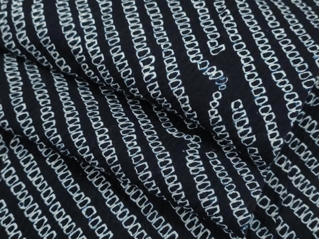 平和屋着物∴夏物　浴衣　有松鳴海絞り　変わり斜線文　綿　逸品　CAAY4570ng