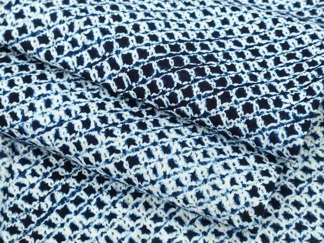 平和屋着物∴夏物　男性　浴衣　有松鳴海絞り　三浦絞り　綿　逸品　CAAY4572ng