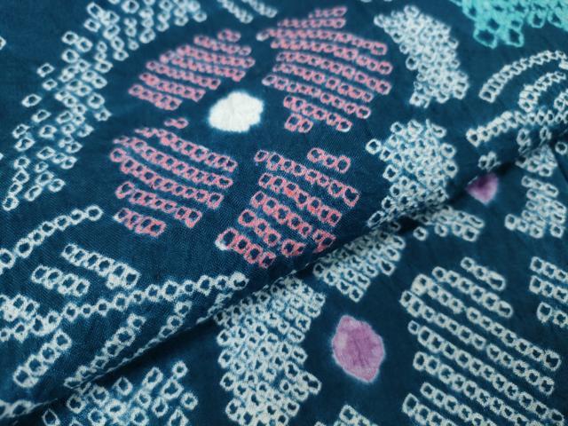 平和屋着物∴夏物 浴衣 有松鳴海絞り 紫陽花 綿 逸品 CAAY4573ng