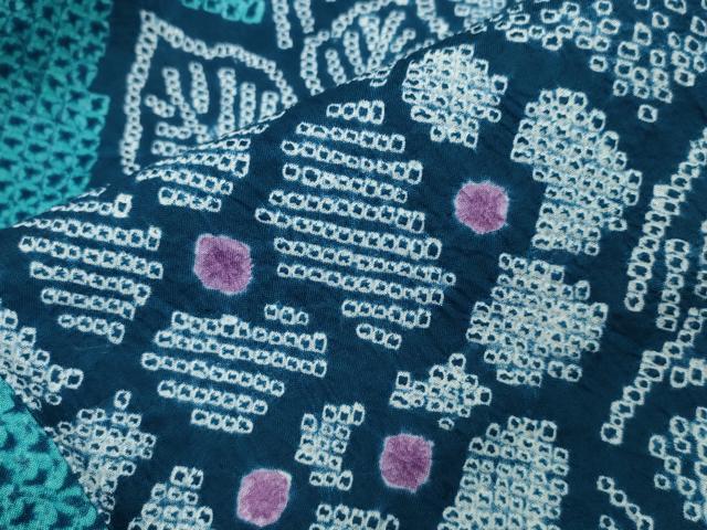 平和屋着物∴夏物 浴衣 有松鳴海絞り 紫陽花 綿 逸品 CAAY4573ng