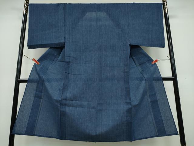 平和屋着物∴夏物　男性　阿波しじら織　浴衣　縞　綿　逸品　未使用　CAAY4597ng_1