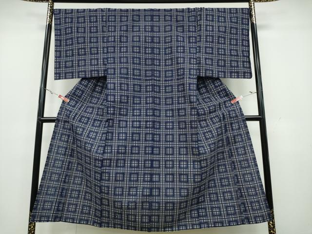 平和屋着物∴夏物　男性　浴衣　幾何学文様　綿　逸品　未使用　CAAY4598ng_1