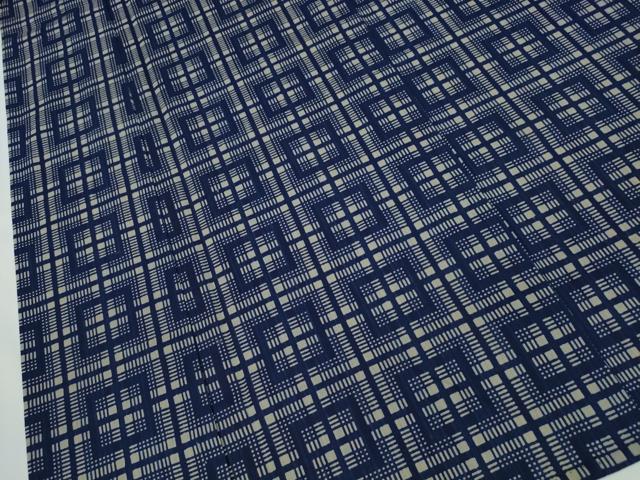平和屋着物∴夏物　男性　浴衣　幾何学文様　綿　逸品　未使用　CAAY4598ng_3