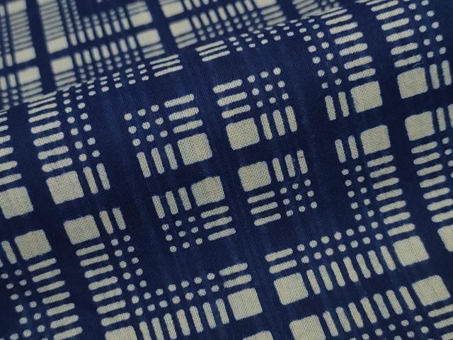 平和屋着物∴夏物　男性　浴衣　幾何学文様　綿　逸品　未使用　CAAY4598ng_5