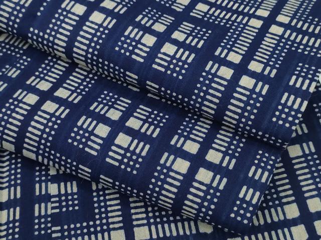 平和屋着物∴夏物　男性　浴衣　幾何学文様　綿　逸品　未使用　CAAY4598ng