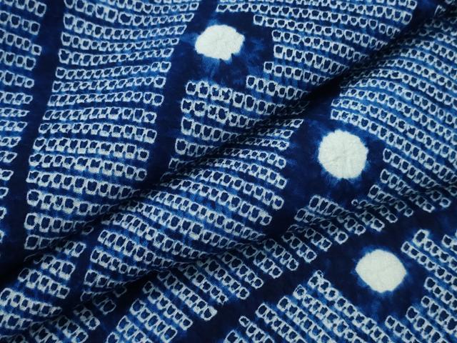 平和屋着物∴夏物　浴衣　有松鳴海絞り　露芝文　綿　逸品　CAAY4683ng