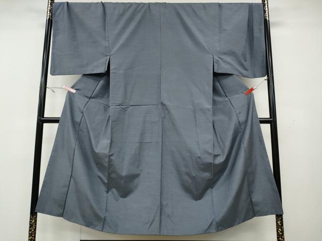 平和屋着物○男性 紬 薄鼠色 キングサイズ 正絹 逸品 CAAY4807ut