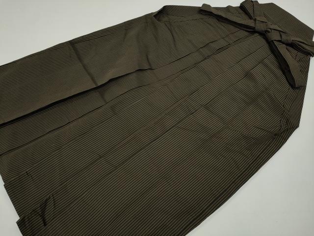 平和屋着物●男性　馬乗り袴　縞　正絹　逸品　CAAY4842ut