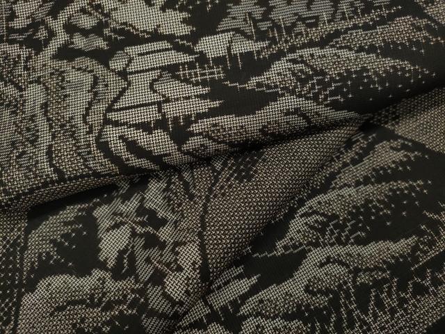 平和屋着物●本場大島紬　9マルキ　地紙風景草木文　正絹　逸品　CAAY4851ut