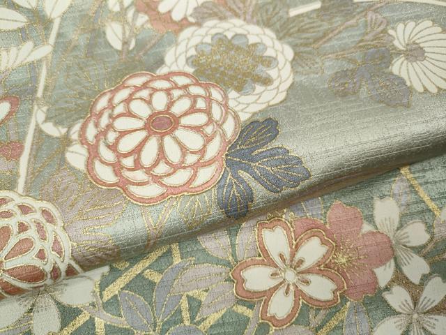 平和屋着物●訪問着　文箱花文　暈し染め　金彩　正絹　逸品　CAAY4872ut 平和屋着物○訪問着 文箱花文 暈し染め 金彩 正絹 逸品