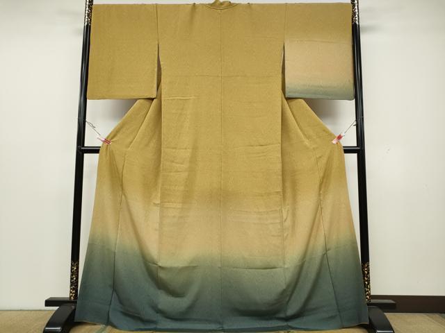 平和屋着物●訪問着　杢目文様　暈し染め　小田急百貨店扱い　ロング丈　正絹　逸品　CAAY4883ut